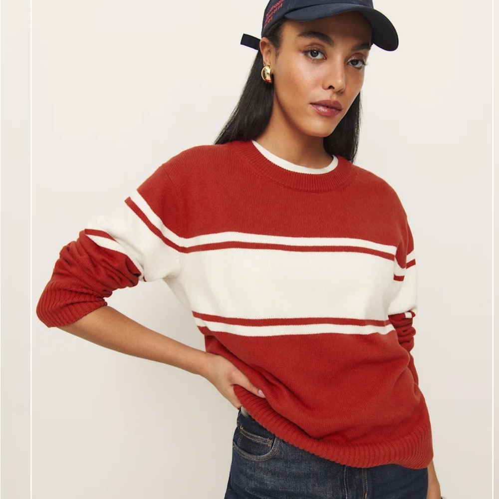 Reformation Cashmere Blend Oversized Crew Sweater